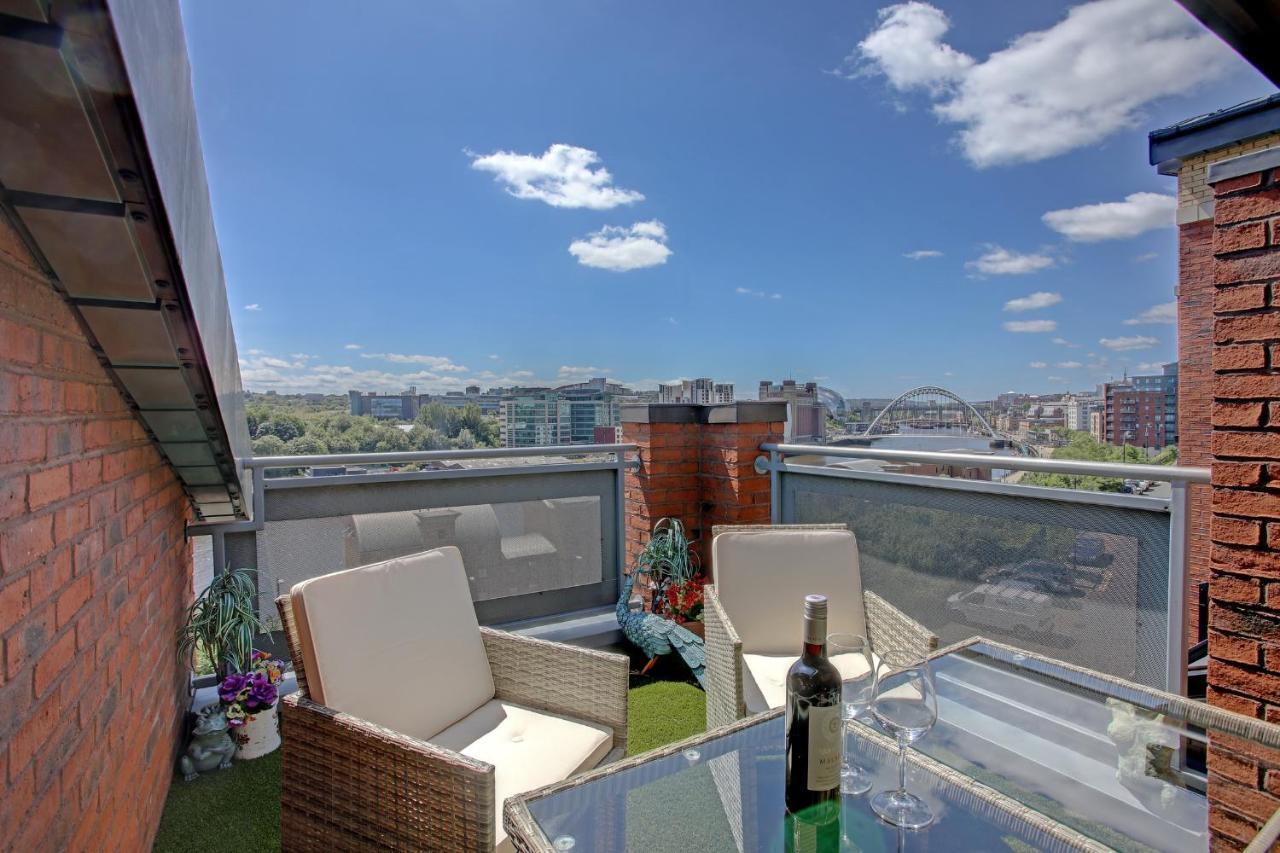 泰恩河畔纽卡斯尔Beautiful Duplex Penthouse - Roof Garden, Views, Parking公寓 外观 照片